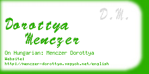 dorottya menczer business card